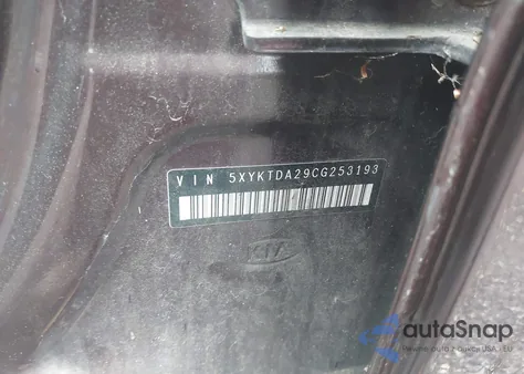 2012 Kia Sorento Lx V6 from USA, damaged, VIN 5XYKTDA29CG253193